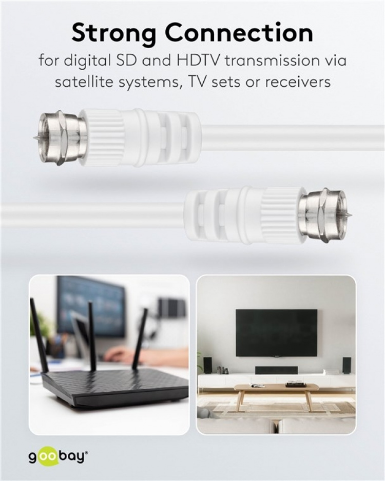 Goobay SAT-antennekabel ( F-plugg > F-plugg