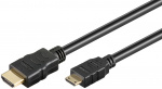 Goobay Høyhastighets HDMI™-kabel med Ethernet (mini) HDMI™-kontakt (type A) > HDMI™ minikontakt (type C), 1,5 m