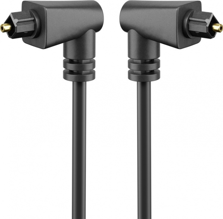 Goobay Toslink-kabel 2-fold vinklet og roterbar 90° Toslink-plugg > 90° Toslink-plugg, 2 m
