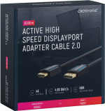 ClickTronic Aktiv DisplayPort™ til HDMI™ (4K/60 Hz)-adapterkabel Premium kabel | 1x DisplayPort™-kontakt >> 1x HDMI™-kontakt | 10,0 m | 4K @ 60 Hz