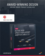 ClickTronic Aktiv DisplayPort™ til HDMI™ (4K/60 Hz)-adapterkabel Premium kabel | 1x DisplayPort™-kontakt >> 1x HDMI™-kontakt | 10,0 m | 4K @ 60 Hz