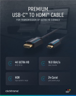 ClickTronic Adapterkabel från USB-C™ till HDMI™ Premiumkabel | USB-C™-kontakt HDMI™-kontakt | 1,0 m | 4K @ 60 Hz ClickTronic Adapterkabel från USB-C™ till HDMI™ Premiumkabel | USB-C™-kontakt HDMI™-kontakt | 1,0 m | 4K @ 60 Hz