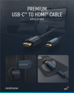 ClickTronic Adapterkabel fra USB-C™ til HDMI™ Premium-kabel | USB-C™-kontakt HDMI™-kontakt | 3,0 m | 4K @ 60 Hz ClickTronic Adapterkabel fra USB-C™ til HDMI™ Premium-kabel | USB-C™-kontakt HDMI™-kontakt | 3,0 m | 4K @ 60 Hz