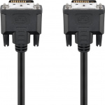 Goobay DVI-D Full HD-kabel Dual Link, nikkel DVI-D-kontakt Dual Link (24+1 pin) > DVI-D-kontakt Dual Link (24+1 pin), 2 m