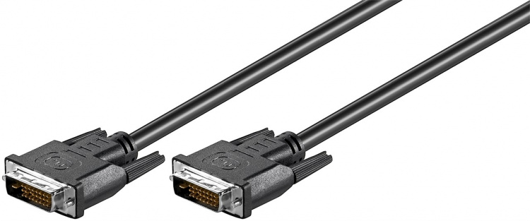 Goobay DVI-D Full HD-kabel Dual Link, nikkel DVI-D-kontakt Dual Link (24+1 pin) > DVI-D-kontakt Dual Link (24+1 pin), 2 m