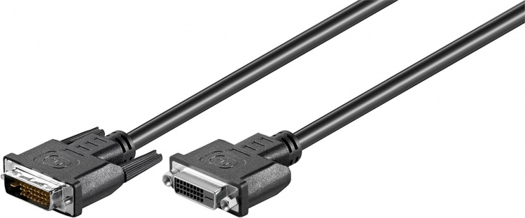 Goobay DVI-D Full HD-forlengelseskabel Dual Link, forniklet DVI-D-kontakt Dual Link (24+1 pin) > DVI-D-kontakt Dual-Link (24+1 poler), 2 m Goobay DVI-D Full HD-forlengelseskabel Dual Link, forniklet DVI-D-kontakt Dual Link (24+1 pin) > DVI-D-kontakt Dual-Link (24+1 poler), 2 m