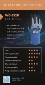 Wonder Grip WG-522B Bilindustri, romfart, industrielt vedlikehold, montering, logistikk og transport, Størrelse: XL/10