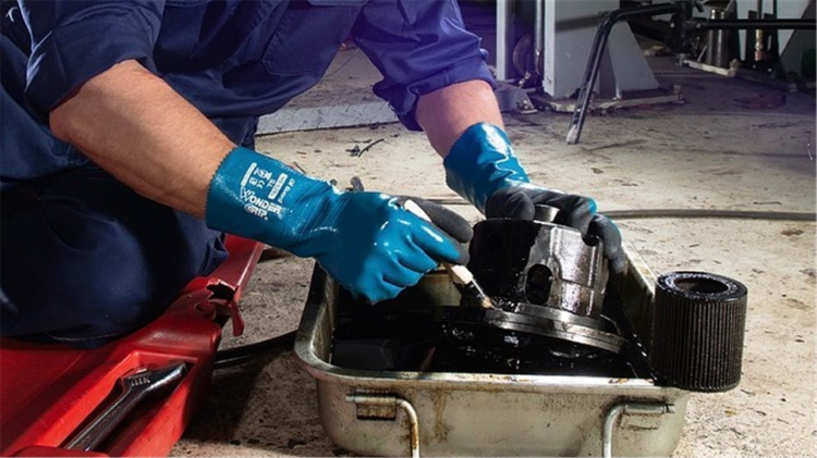 Wonder Grip WG-528L Bilverksted, industrielt vedlikehold, byggeplass, landbruk, renseanlegg, Størrelse: S/7