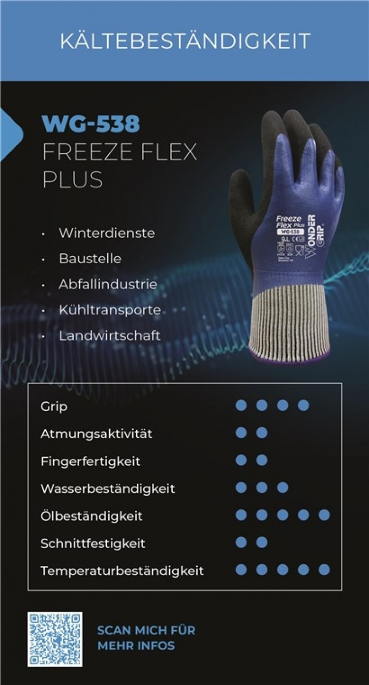 Wonder Grip WG-538 Byggeplass, Landbruk, Avfallsindustri, Kjøletransport, Vintertjenester, Størrelse: M/8