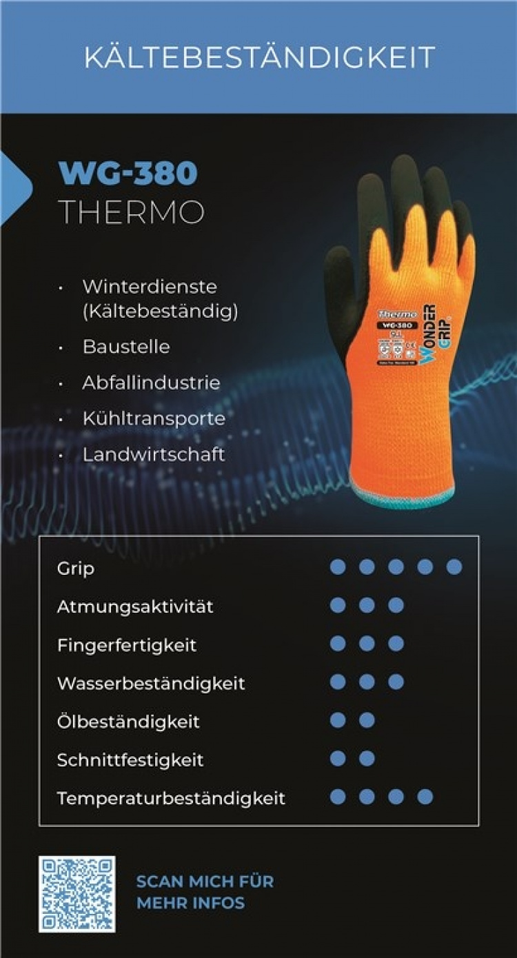 Wonder Grip WG-380 Byggeplass, Landbruk, Avfallsindustri, Kjøletransport, Vintertjenester, Størrelse: M/8