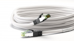 Goobay CAT 8.1-koblingsledning, S/FTP (PiMF), hvit 99,9 % oksygenfri kobberleder (OFC), AWG 24, halogenfri kappe (LSZH), 0,25 m