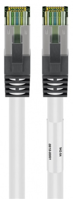 Goobay RJ45 (CAT 6A, 500 MHz) patchkabel med CAT 8.1 S/FTP-råkabel, hvit 99,9 % oksygenfri kobberleder (OFC), AWG 24, halogenfri kabelmantel (LSZH), 20 m Goobay RJ45 (CAT 6A, 500 MHz) patchkabel med CAT 8.1 S/FTP-råkabel, hvit 99,9 % oksygenfri kobberleder (OFC), AWG 24, halogenfri kabelmantel (LSZH), 20 m