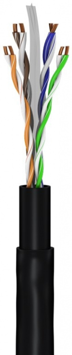 Goobay Utendørs patchkabel CAT 6, U/UTP, svart kobberleder (CU), dobbel yttermantel (PE), 30 m