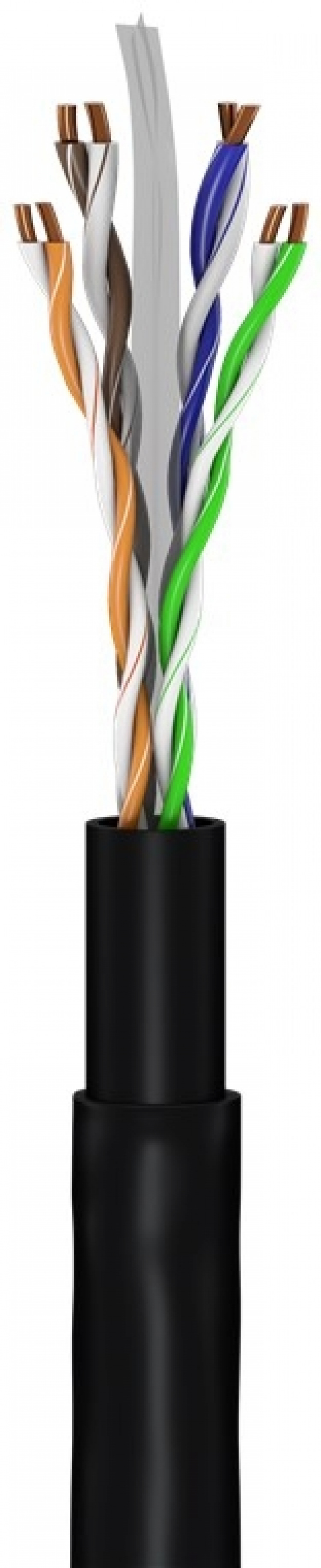 Goobay Utendørs patchkabel CAT 6, U/UTP, svart kobberleder (CU), dobbel yttermantel (PE), 40 m