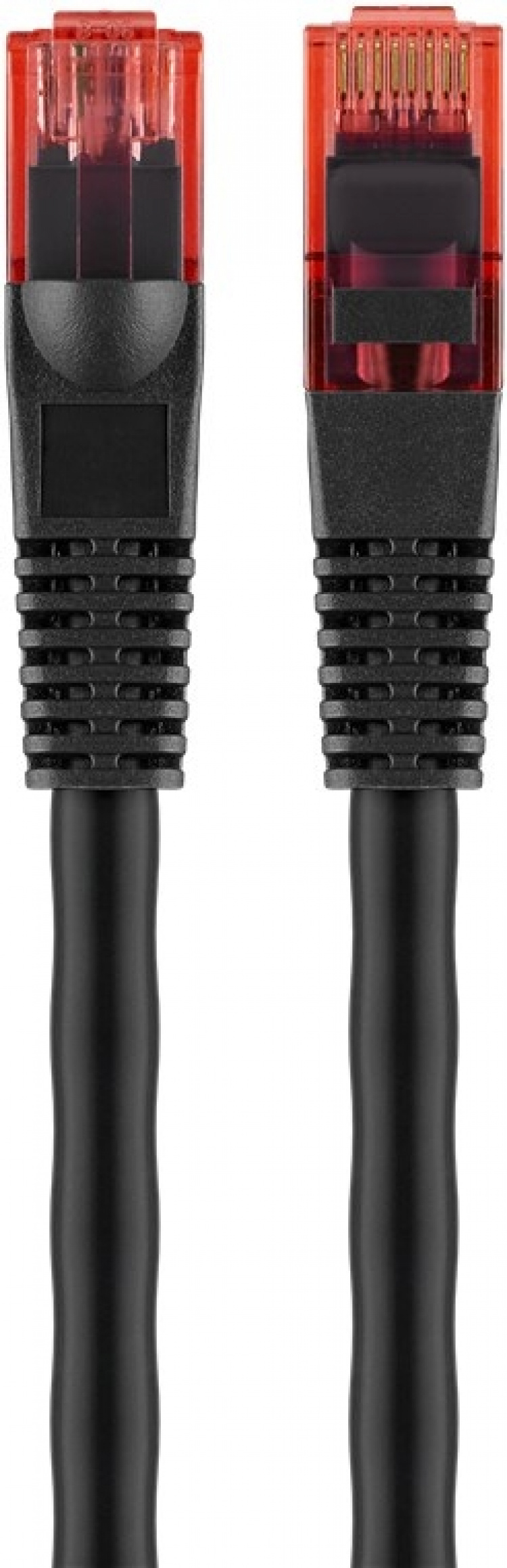 Goobay Utendørs patchkabel CAT 6, U/UTP, svart kobberleder (CU), dobbel yttermantel (PE), 50 m