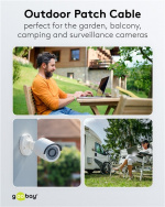 Goobay Utendørs patchkabel CAT 6, U/UTP, svart kobberleder (CU), dobbel yttermantel (PE), 50 m