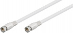 Goobay SAT-antennekabel (80 dB), dobbeltskjermet F-plugg > F-plugg (helskjermet), 0,3 m