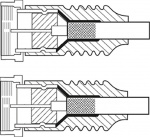 Goobay SAT-antennekabel (80 dB), dobbeltskjermet F-plugg > F-plugg (helskjermet), 0,3 m