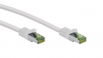 Goobay GHMT-sertifisert CAT 8.1 patchkabel, S/FTP (PiMF), hvit kobberleder, LSZH halogenfri kabelkappe, 3 m Goobay GHMT-sertifisert CAT 8.1 patchkabel, S/FTP (PiMF), hvit kobberleder, LSZH halogenfri kabelkappe, 3 m
