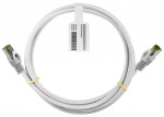 Goobay GHMT-sertifisert CAT 8.1 patchkabel, S/FTP (PiMF), hvit kobberleder, LSZH halogenfri kabelkappe, 3 m Goobay GHMT-sertifisert CAT 8.1 patchkabel, S/FTP (PiMF), hvit kobberleder, LSZH halogenfri kabelkappe, 3 m