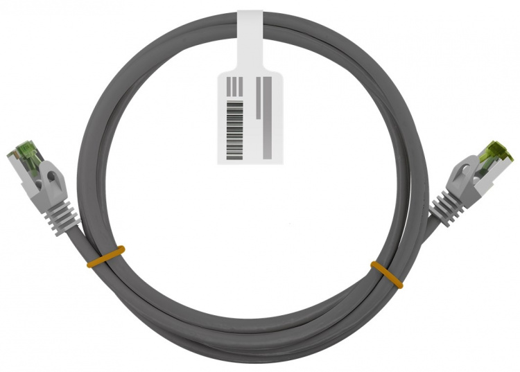 Goobay GHMT-sertifisert CAT 8.1 patchkabel, S/FTP (PiMF), grå kobberleder, LSZH halogenfri kabelkappe, 1 m Goobay GHMT-sertifisert CAT 8.1 patchkabel, S/FTP (PiMF), grå kobberleder, LSZH halogenfri kabelkappe, 1 m