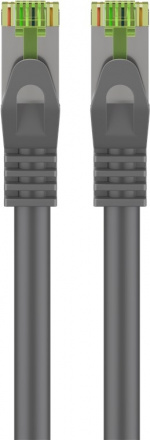 Goobay RJ45-koblingskabel med CAT 8.1 S/FTP-råkabel, AWG 26, grå kobberleder, LSZH halogenfri kabelkappe, RJ45-kontakt (CAT 6A), 10 m Goobay RJ45-koblingskabel med CAT 8.1 S/FTP-råkabel, AWG 26, grå kobberleder, LSZH halogenfri kabelkappe, RJ45-kontakt (CAT 6A), 10 m