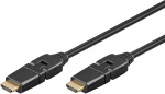Goobay Høyhastighets HDMI™-kabel 360° med Ethernet HDMI™-kontakt (type A) > HDMI™-kontakt (type A) 360° roterbar, 2 m