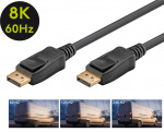 Goobay DisplayPort™-tilkoblingskabel 1.4 Displayport™-plugg > Displayport™-plugg, 8K @ 60 Hz, 3 m Goobay DisplayPort™-tilkoblingskabel 1.4 Displayport™-plugg > Displayport™-plugg, 8K @ 60 Hz, 3 m