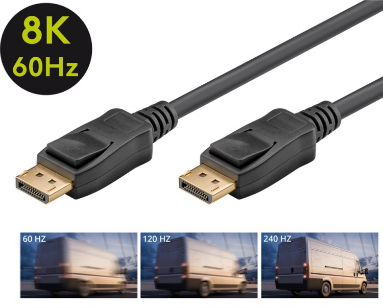 Goobay DisplayPort™-tilkoblingskabel 1.4 Displayport™-plugg > Displayport™-plugg, 8K @ 60 Hz, 5 m Goobay DisplayPort™-tilkoblingskabel 1.4 Displayport™-plugg > Displayport™-plugg, 8K @ 60 Hz, 5 m