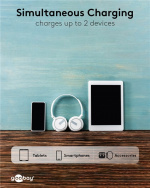 Goobay Powerbank compact 5.000 mAh praktisk og plassbesparende design med 5.000 mAh, perfekt for reiser