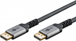 Goobay DisplayPort-kabel, DP 1.4, 2 m, Sharkskin Grey Displayport™-plugg > Displayport™-plugg
