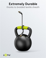 Goobay DisplayPort-kabel, DP 1.4, 2 m, Sharkskin Grey Displayport™-plugg > Displayport™-plugg