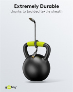 Goobay DisplayPort-kabel, DP 1.4, 5 m, Sharkskin Grey Displayport™-plugg > Displayport™-plugg