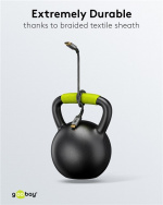 Goobay DisplayPort™ til HDMI™-kabel, 2 m, Sharkskin Grey Displayport™-plugg > HDMI™-kontakt (type A) Goobay DisplayPort™ til HDMI™-kabel, 2 m, Sharkskin Grey Displayport™-plugg > HDMI™-kontakt (type A)