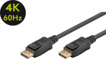 Goobay DisplayPort™-tilkoblingskabel 1.2 VESA, gullbelagt Displayport™-plugg > Displayport™-plugg, 3 m