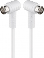 Goobay Vinklet SAT-antennekabel (80 dB), dobbeltskjermet F-plugg (quick) 90° > F-plugg (quick) 90° (helskjermet), 5 m