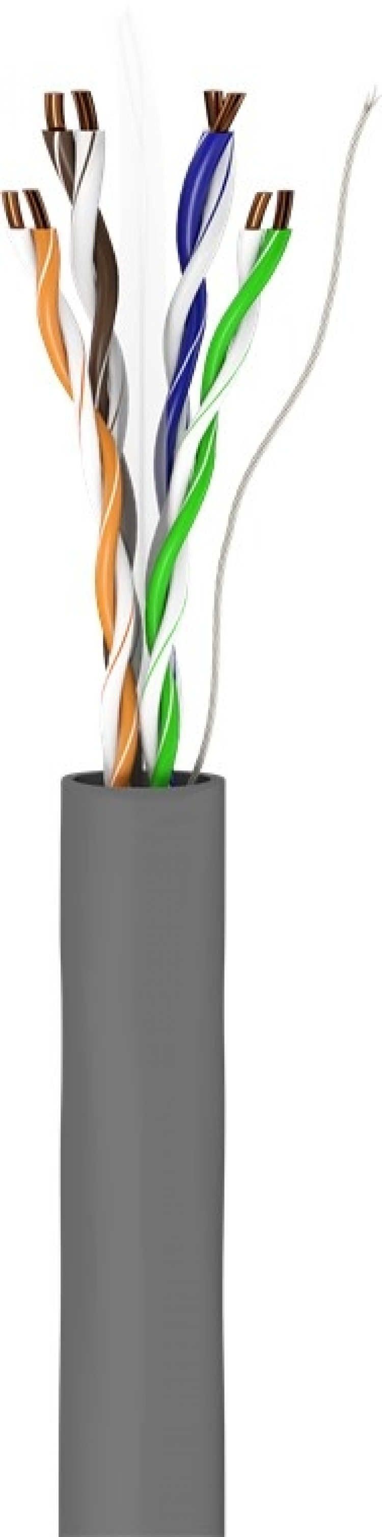 Goobay CAT 6 patchkabel, U/UTP, grå kobberleder (CU), AWG 23/1 (solid), halogenfri kabelmantel (LSZH), 100 m