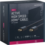 ClickTronic Aktiv høyhastighets HDMI™-kabel med Ethernet Premium-kabel | 1x HDMI™-kontakt >> 1x HDMI™-kontakt | 25,0 m | UHD 4K @ 60 Hz