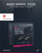 ClickTronic Aktiv høyhastighets HDMI™-kabel med Ethernet Premium-kabel | 1x HDMI™-kontakt >> 1x HDMI™-kontakt | 25,0 m | UHD 4K @ 60 Hz