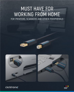 ClickTronic Adapterkabel fra USB-A til USB-B 2.0 Premium-kabel | USB A-kontakt USB B 2.0-kontakt | 1,8 m | 480 Mbit/s ClickTronic Adapterkabel fra USB-A til USB-B 2.0 Premium-kabel | USB A-kontakt USB B 2.0-kontakt | 1,8 m | 480 Mbit/s