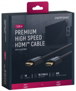 ClickTronic Premium høyhastighets HDMI™-kabel med Ethernet Premium-kabel | 1x HDMI™-kontakt 1x HDMI™-kontakt | 5,0 m | UHD 4K @ 60 Hz