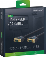 ClickTronic VGA-kabel Premium-kabel | 1x VGA-kontakt 1x VGA-kontakt | 3,0 m | SXGA @ 75 Hz ClickTronic VGA-kabel Premium-kabel | 1x VGA-kontakt 1x VGA-kontakt | 3,0 m | SXGA @ 75 Hz