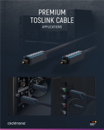 ClickTronic Toslink-kabel Premium-kabel | 1x Toslink-kontakt 1x Toslink-kontakt 1x Toslink-kontakt | 0,5 m | Polymerfiberoptisk kabel ClickTronic Toslink-kabel Premium-kabel | 1x Toslink-kontakt 1x Toslink-kontakt 1x Toslink-kontakt | 0,5 m | Polymerfiberoptisk kabel