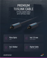 ClickTronic Toslink-kabel Premium-kabel | 1x Toslink-kontakt 1x Toslink-kontakt 1x Toslink-kontakt | 1,0 m | Polymerfiberoptisk kabel ClickTronic Toslink-kabel Premium-kabel | 1x Toslink-kontakt 1x Toslink-kontakt 1x Toslink-kontakt | 1,0 m | Polymerfiberoptisk kabel