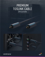 ClickTronic Toslink-kabel Premium-kabel | 1x Toslink-kontakt 1x Toslink-kontakt 1x Toslink-kontakt | 1,0 m | Polymerfiberoptisk kabel ClickTronic Toslink-kabel Premium-kabel | 1x Toslink-kontakt 1x Toslink-kontakt 1x Toslink-kontakt | 1,0 m | Polymerfiberoptisk kabel
