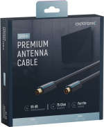ClickTronic Koaksialkabel Premium-kabel | Koaksialkontakt Koaksialkobling | 3,0 m | > 95 dB