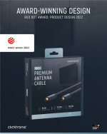 ClickTronic Koaksialkabel Premium-kabel | Koaksialkontakt Koaksialkobling | 3,0 m | > 95 dB