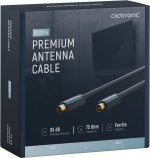 ClickTronic Koaksialkabel Premium-kabel | Koaksialkontakt Koaksialkobling | 15,0 m | > 95 dB