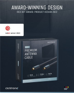 ClickTronic Koaksialkabel Premium-kabel | Koaksialkontakt Koaksialkobling | 15,0 m | > 95 dB