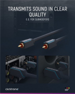 ClickTronic RCA-kabel, mono Premium-kabel | 1x cinchplugg 1x cinchplugg | 2,0 m | OFC innerleder